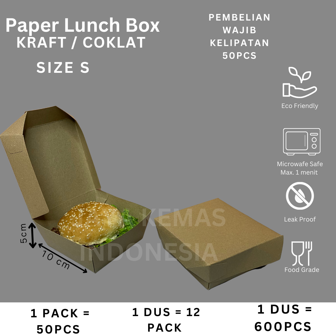 Foto Paper Lunch Box Kraft S