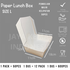 Paper Lunch Box Ivory L