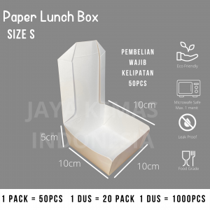 Paper Lunch Box Ivory S