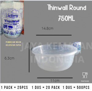 Thinwall RoundBowl 750ml | Thinwall Bulat 750ml