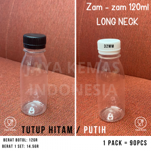 Botol ZAM-ZAM 100ml - 120ml LONG NECK | Botol JELLY 100ml-120ml | Botol OBAT 100ml