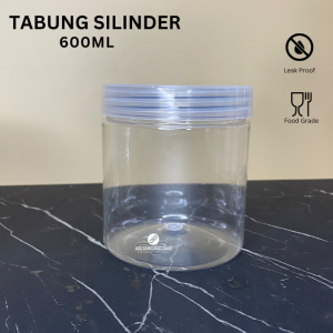 Toples Silinder 500ml | Tabung Silinder 500ml Bening
